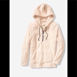 Pink Teddy Half - Zip Pullover